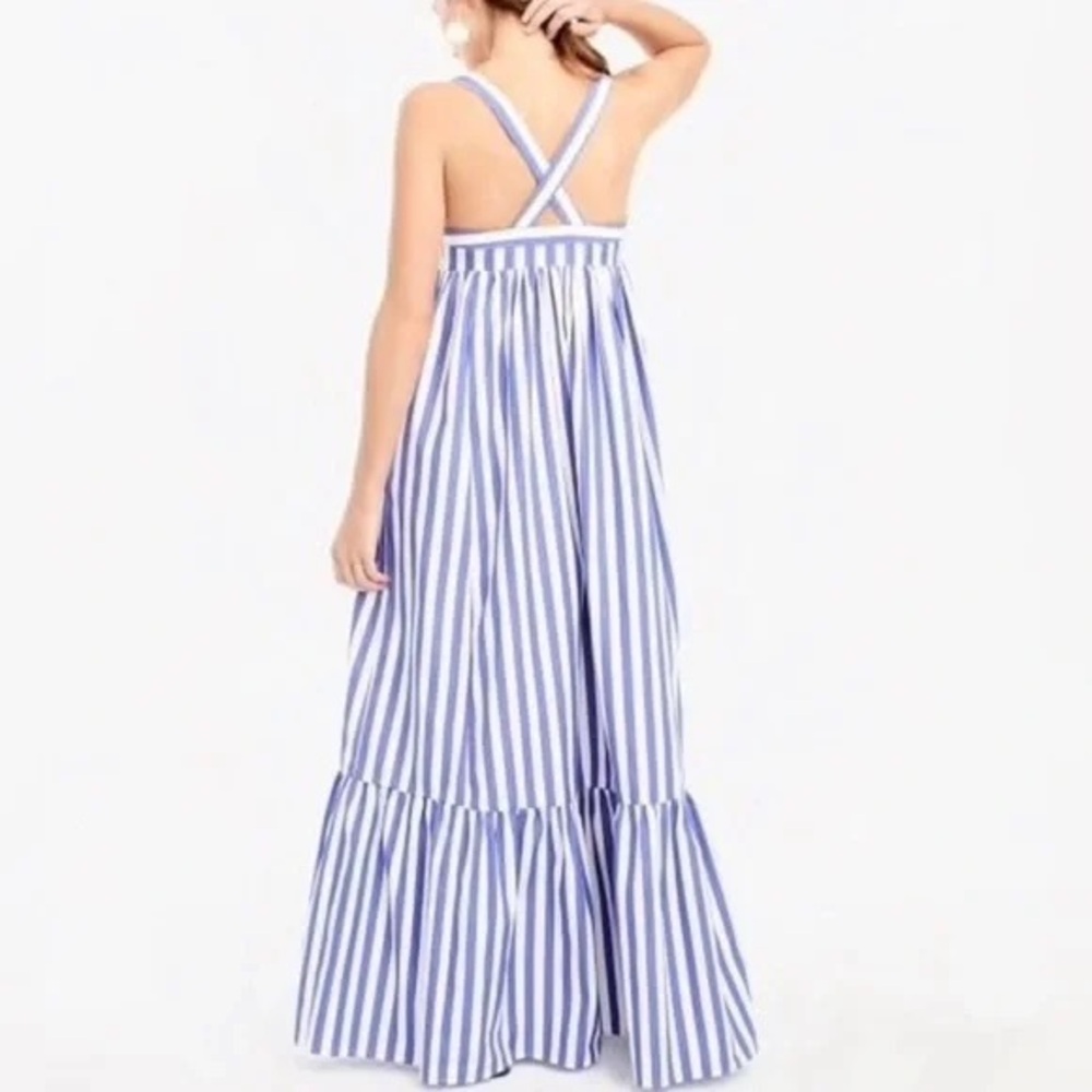 J. Crew Blue and White Striped Maxi Dress - Picture 2 of 9